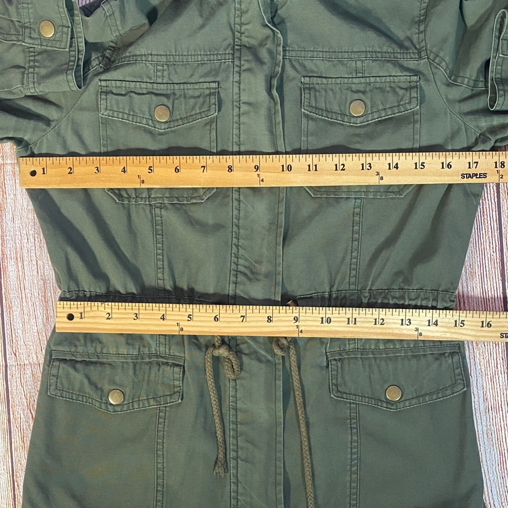 Chocolate Utility Jacket Olive Green Womens S Hooded - Picture 9 of 11